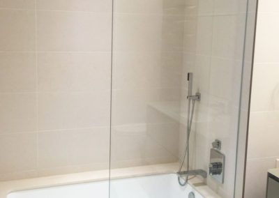 shower - splash panel in bathroom